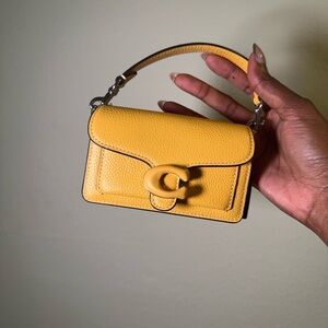 Coach Yellow Mini Leather Bag